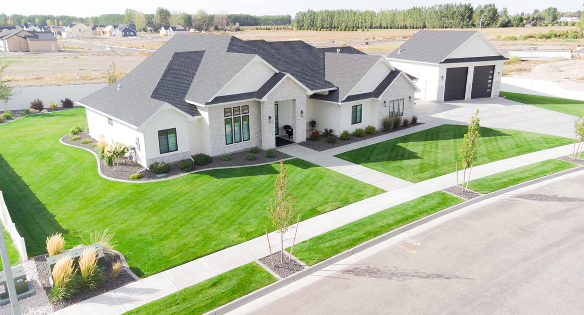 Finished J&F landscape and home in Eastern Idaho